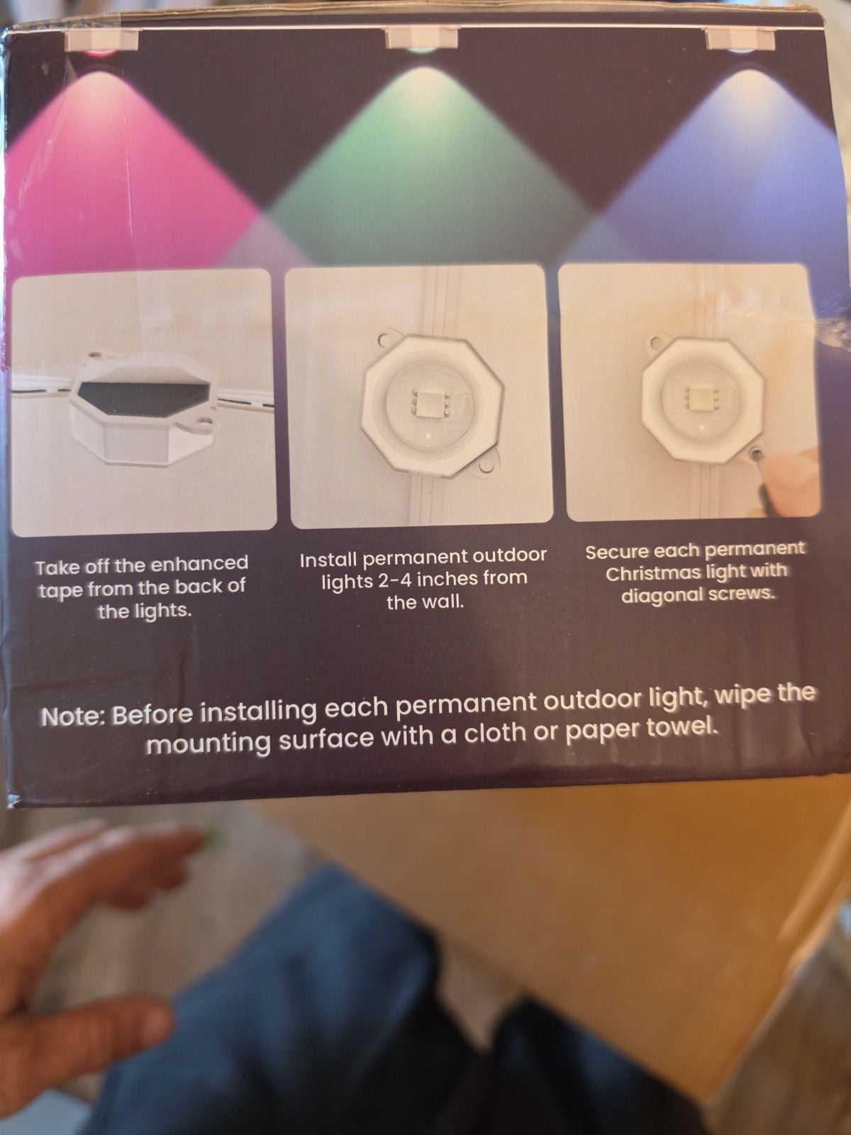 Smart RGBIC Permanent Outdoor String Lights 100ft 60ct IP65 Alexa/Google 4