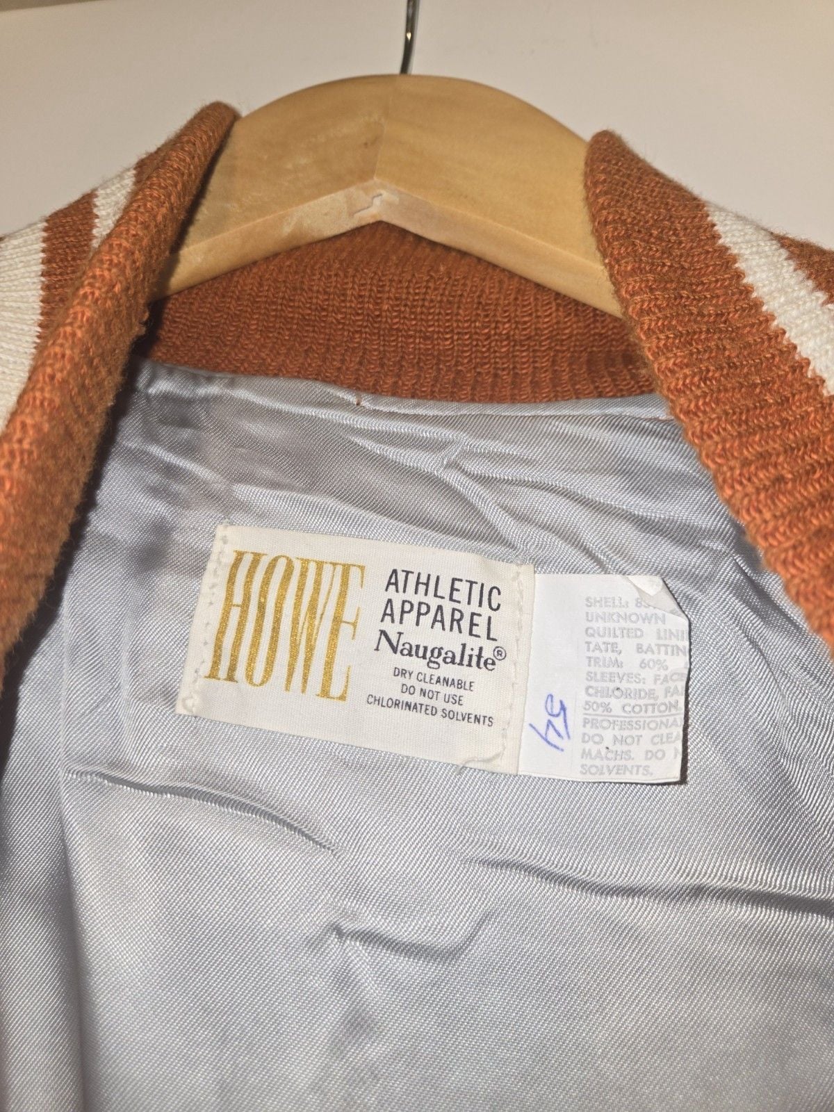 Vintage University Of Texas Longhorns Letterman Wool Varsity Jacket Howe USA 54 7