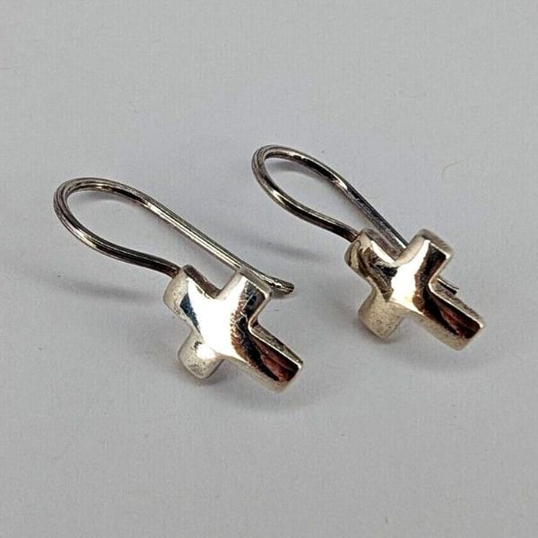 sterling silver 925 cross earrings