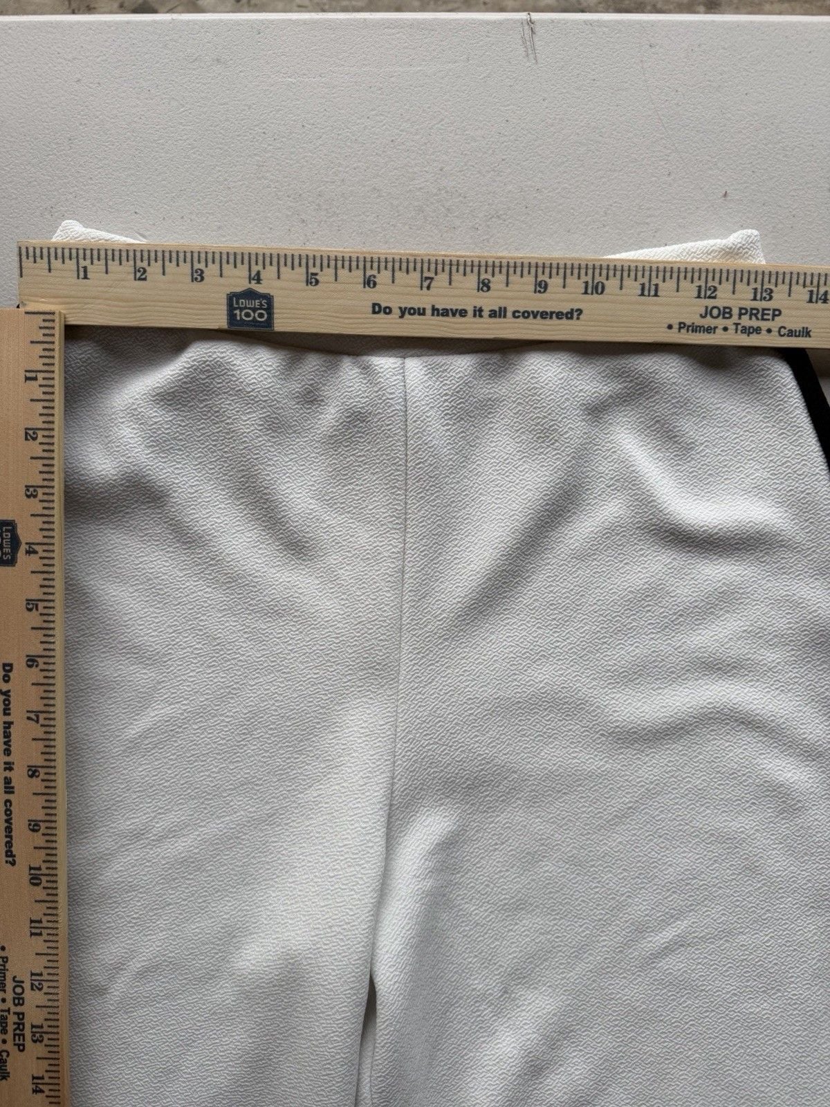 Women's Regular Size L White/Black Colorblock Pants Flat Front Side Stripe 7