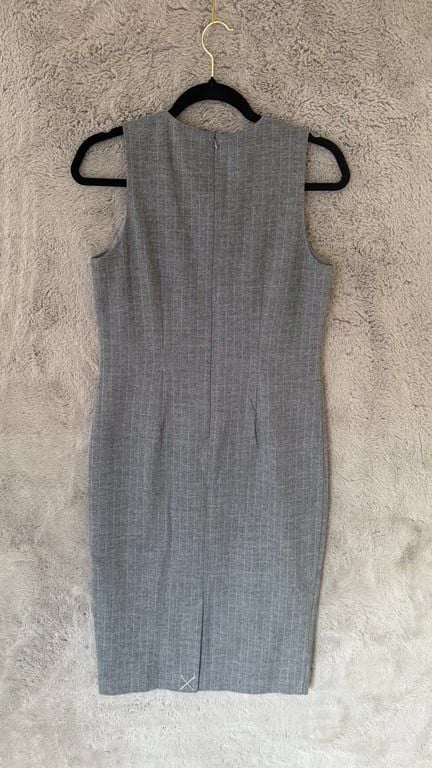 NWT J. McLaughlin Murphy Dress Grey Pinstripe Size 4 Wool Career Office $238 10