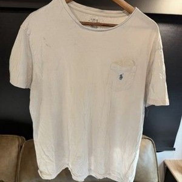 Polo Ralph Lauren Men's White Pocket Logo Crew Neck Cotton Knit Tee XL