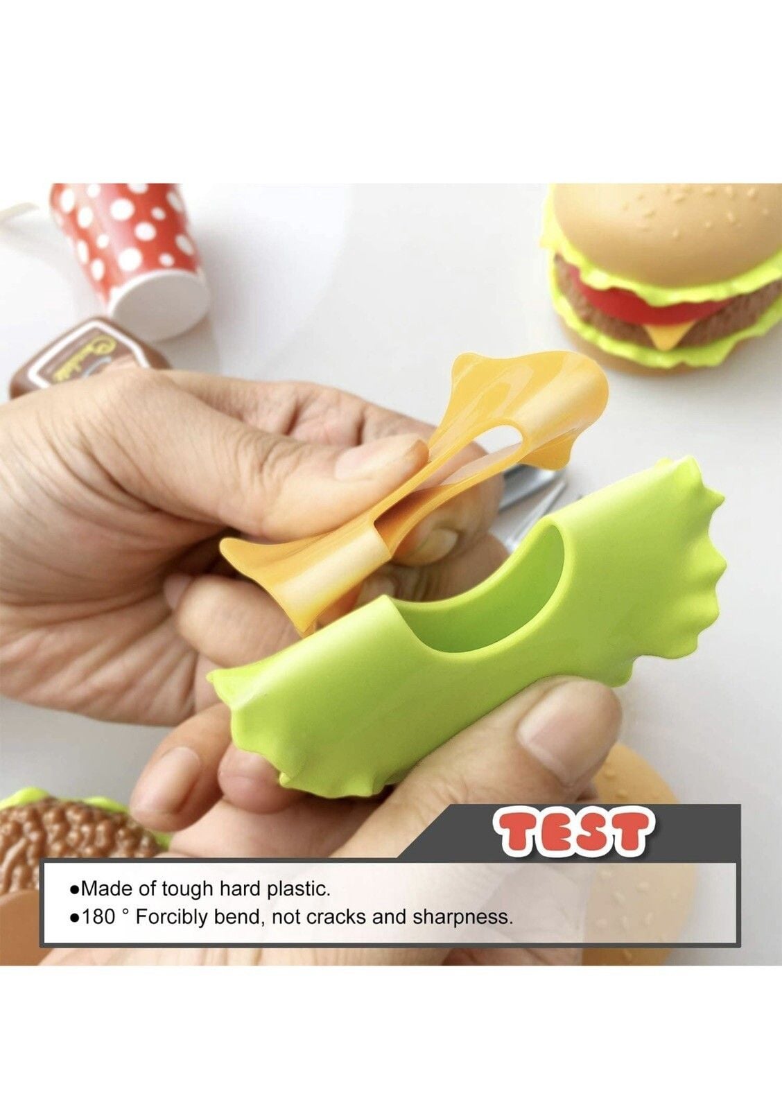 Pretend Play Food Set , Removable Food Toys Burger Combo and Assortment 6
