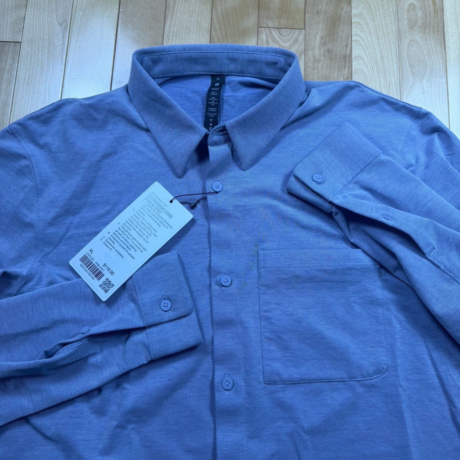 Lululemon Commission Button Up Shirt Men’s XL grey Stretch Business Casual NWT 4