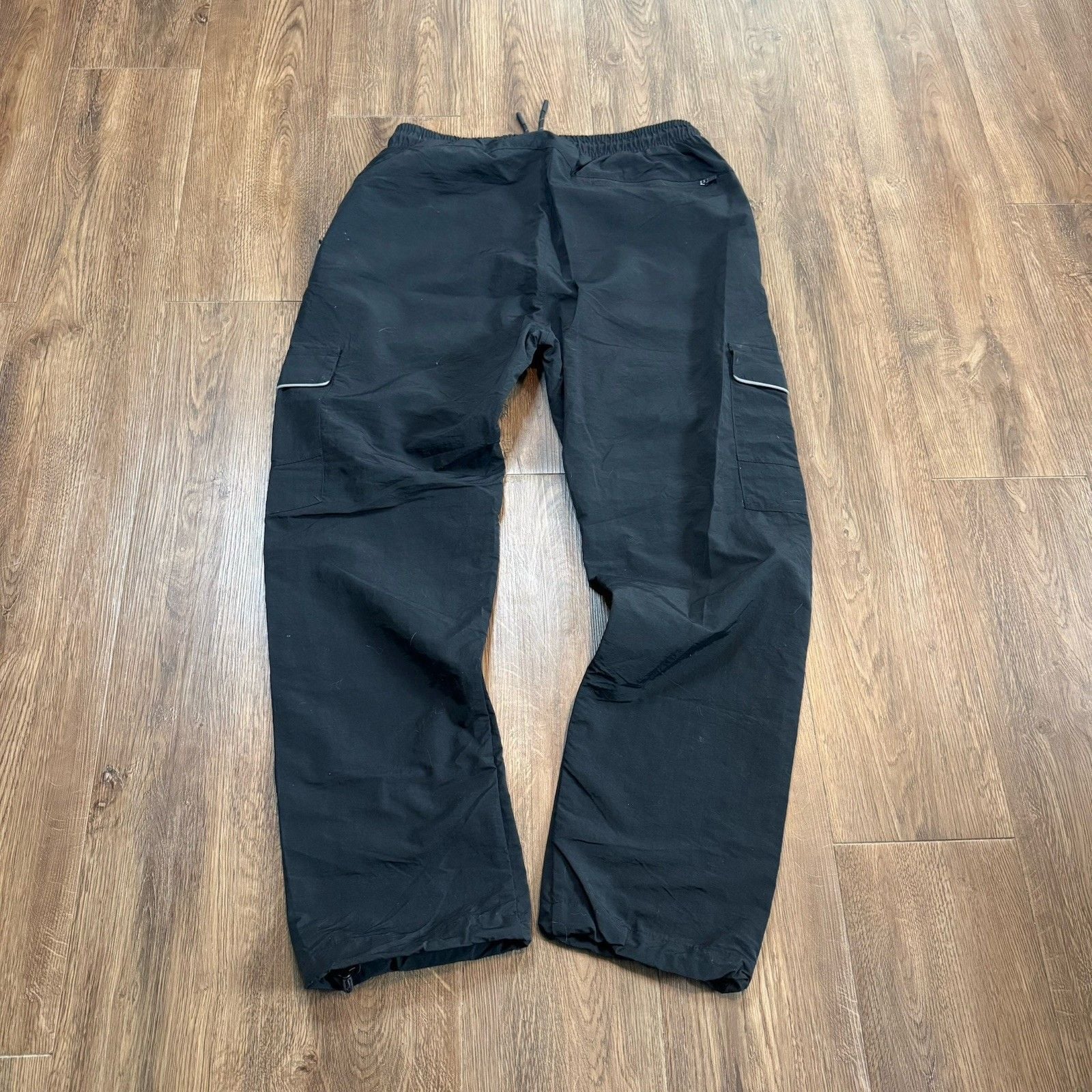 Nylon Crinkle Sonneti London Mens Cargo Joggers Black XL Gym Attire Straight Fit 3
