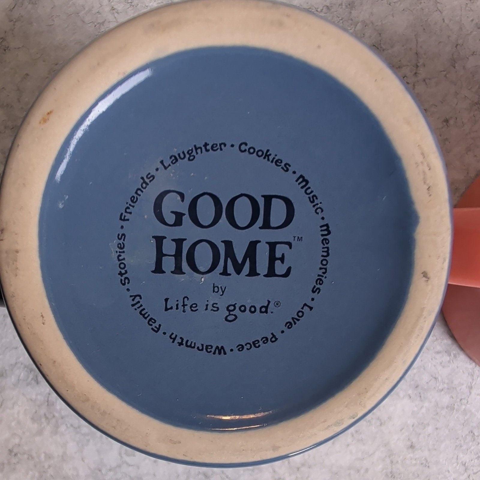 Life is Good Ceramic Coffee Mug Set 12 fl oz 2-Piece Blue Orange Quotes 8