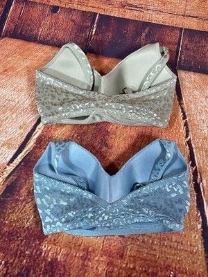 Rhonda Shear 2-pack Women's No Wire Underwire Nylon Spandex Medium Bra 4