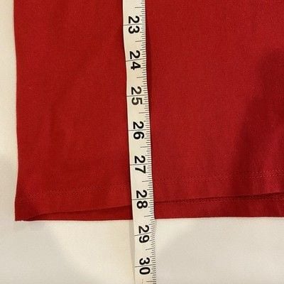 Men's Tommy Hilfiger Red Crew Neck Logo Pullover Sweater Sweatshirt Size Large 7