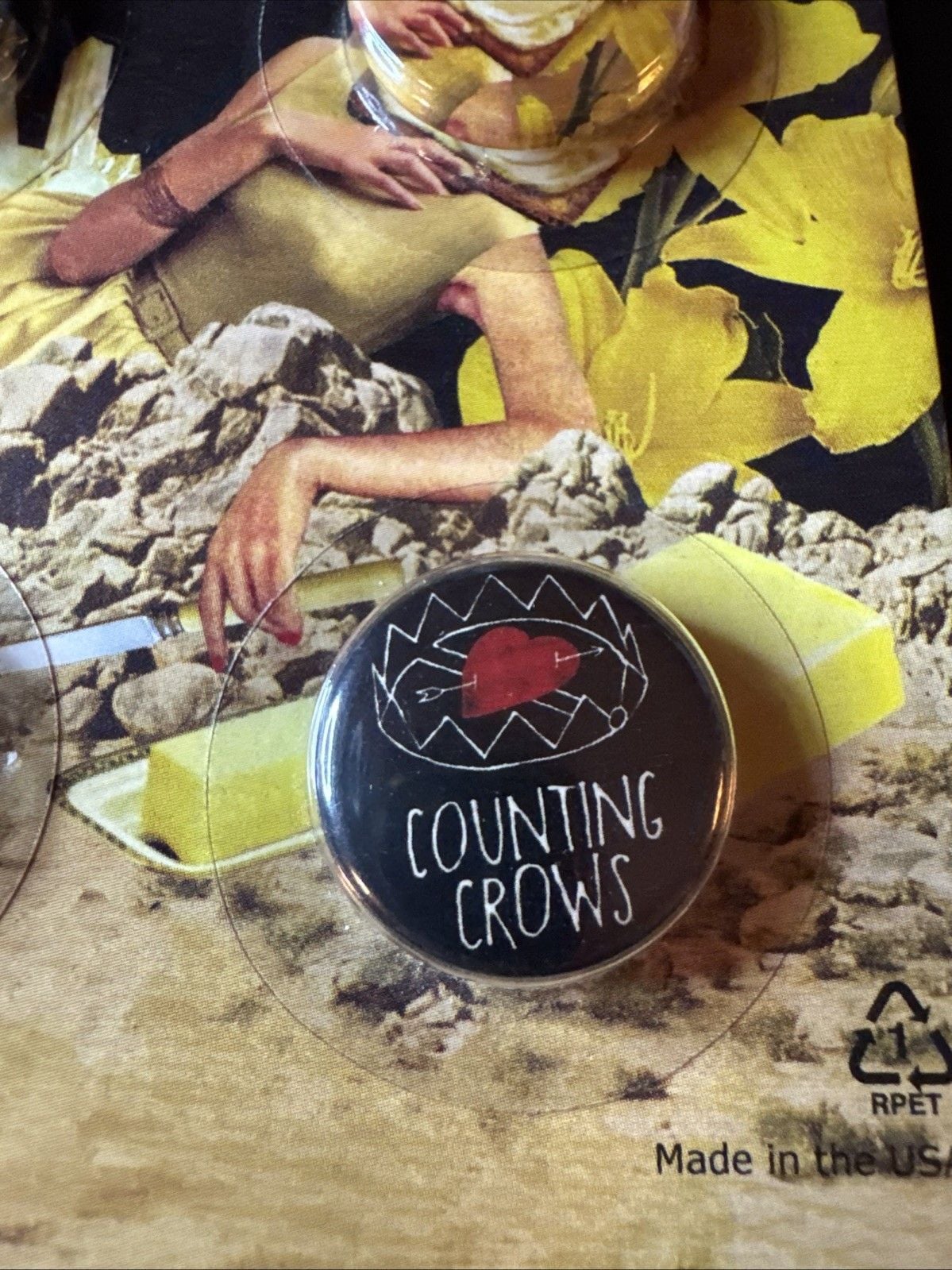 Counting Crows Music Band Set of 4 New Sealed Pins Exclusive VIP Buttons 4