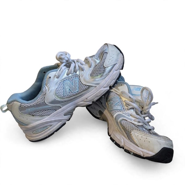 New Balance 530 Women's Size 5 White Silver Light Blue Running Shoes Sneakers