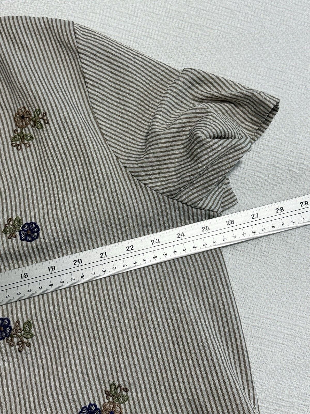 Bon Worth Women’s Xl Gray Button-Up Blouse 7