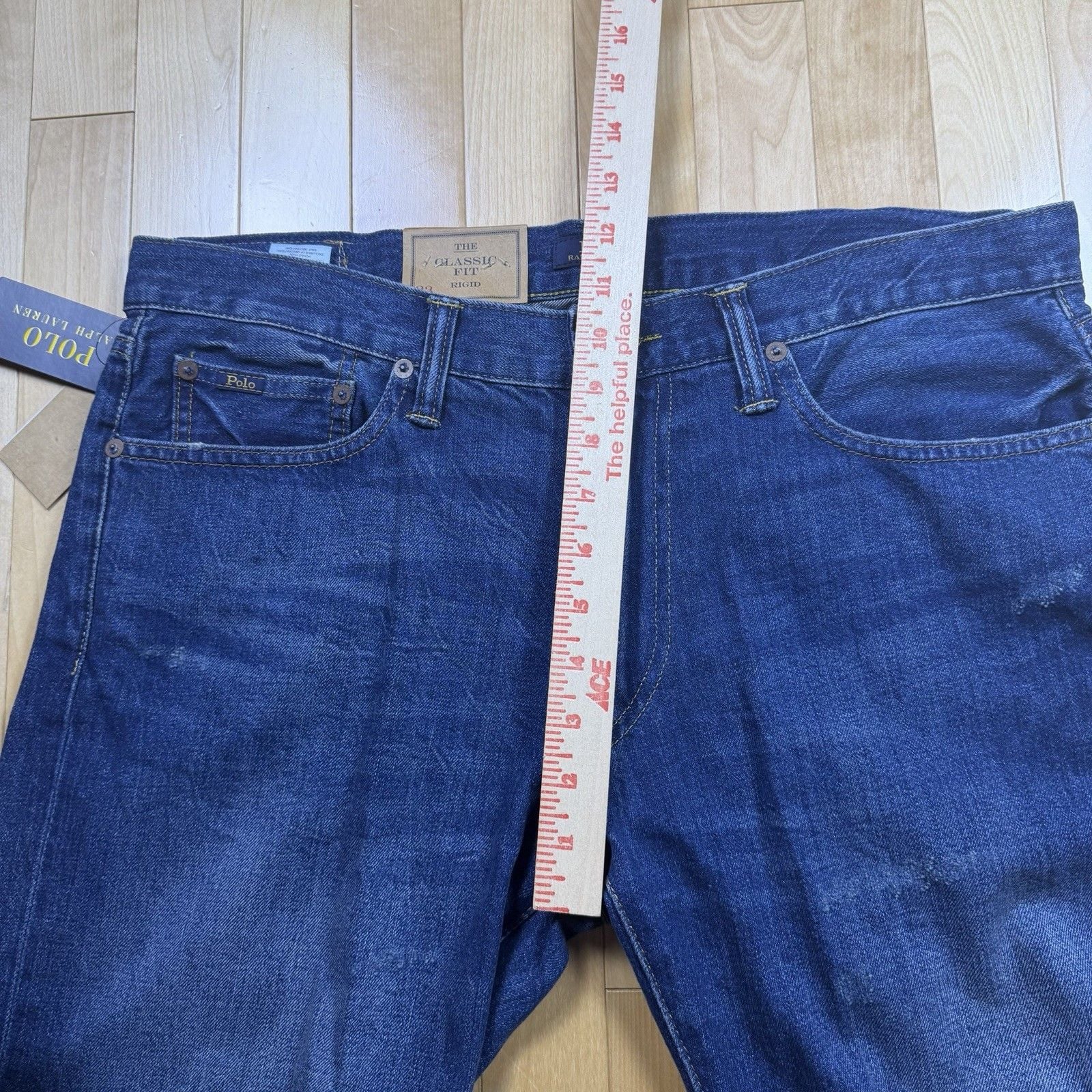 Polo Ralph Lauren Denim Jorts Men’s 33 Baggy Raw Hem Classic Fit NWT Y2K 10