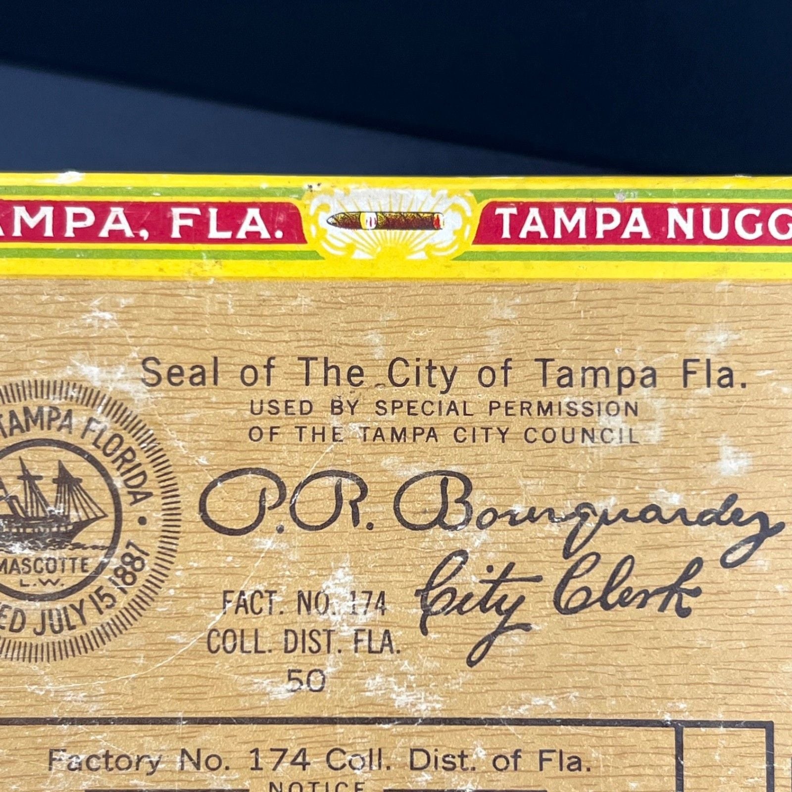 VTG 1950s Tampa Nugget Sublimes Mild Cigar Box 2 for 15 cents Empty 7
