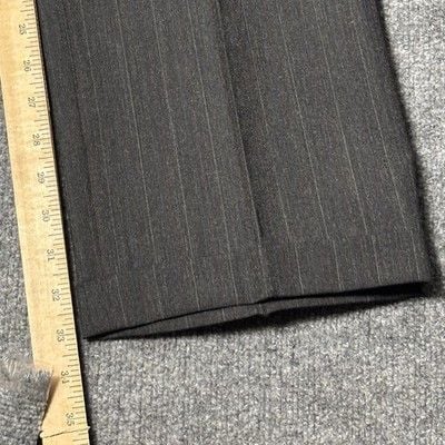 Adolfo Suit  Men’s 42R Classic Fit Charcoal Gray Wool Blend Pinstripe  20