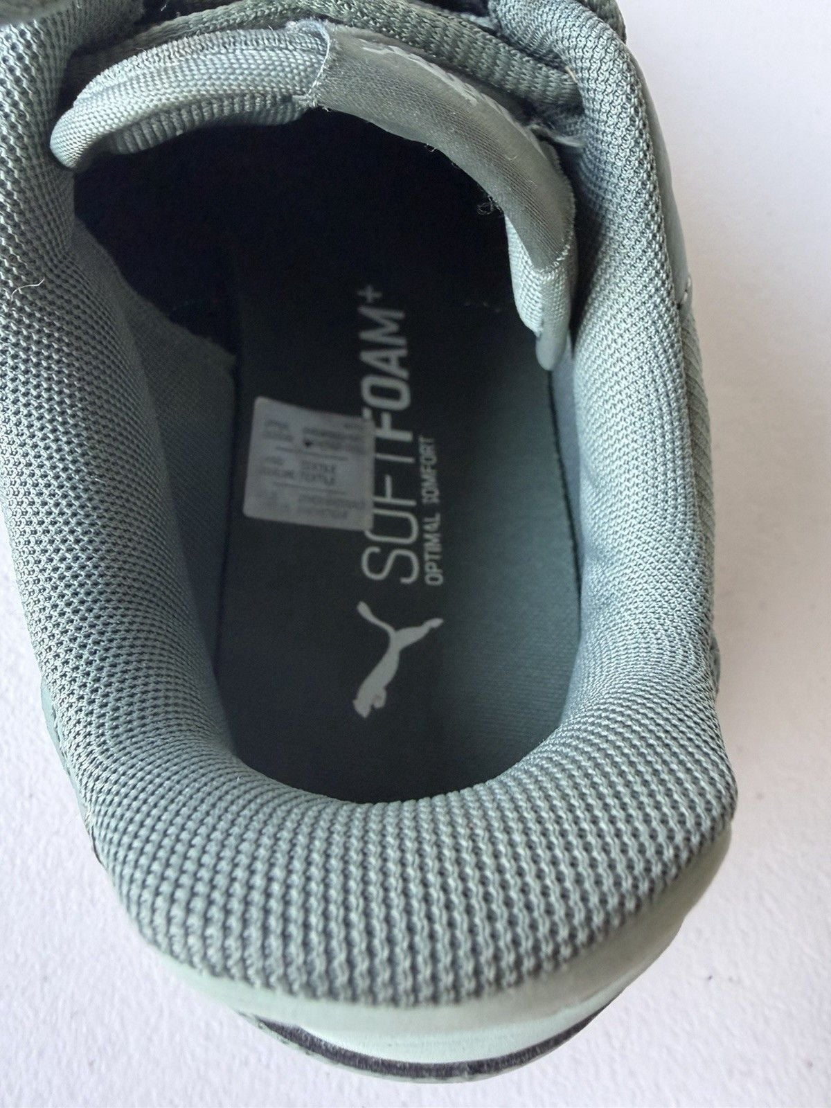 PUMA Women’s SoftFoam+ Low Top Lace-Up Sneakers Green White Pink 10