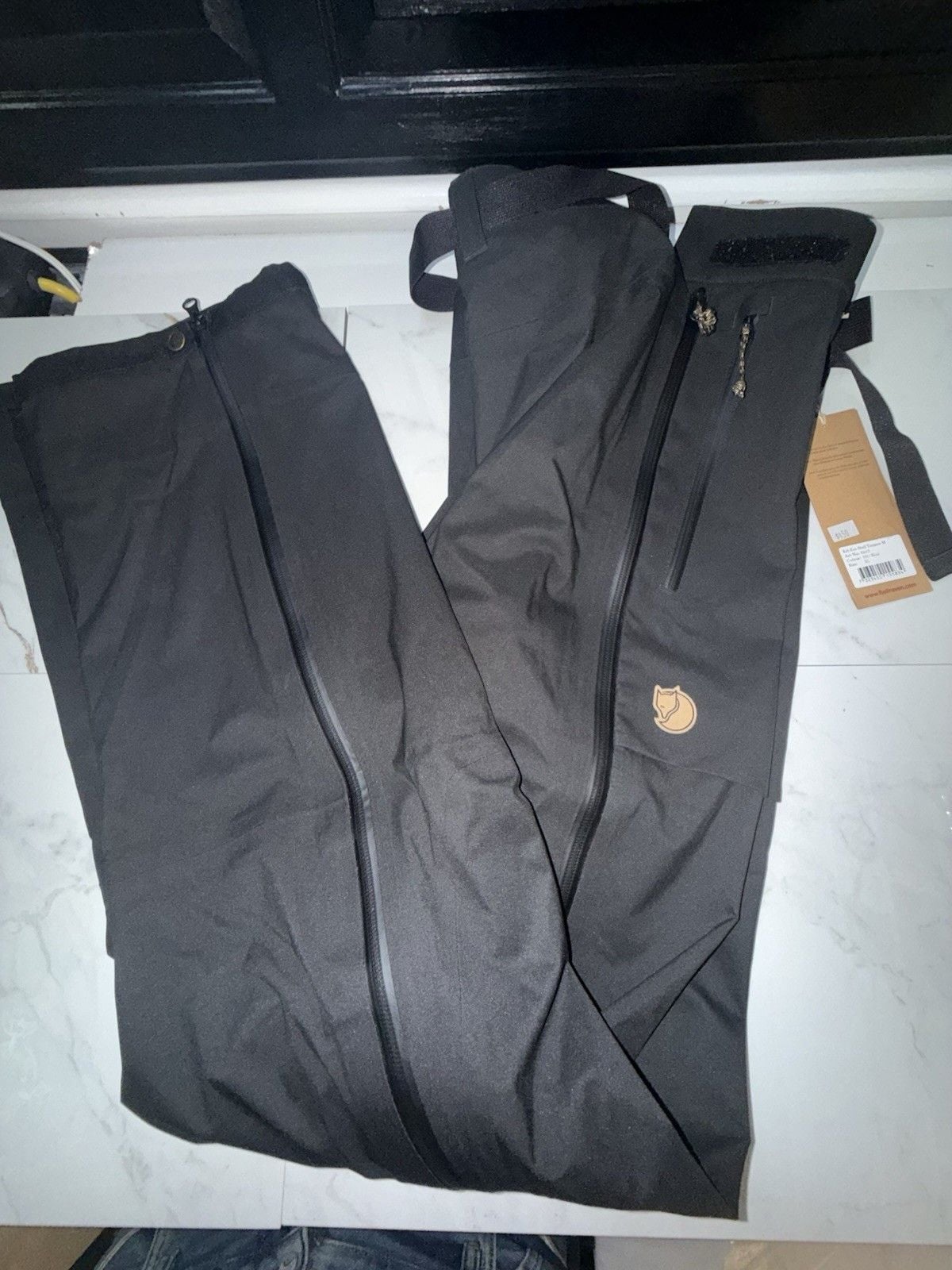 Fjallraven Keb Eco-Shell Trousers Men's XL Black Waterproof Pants NWT $450 7