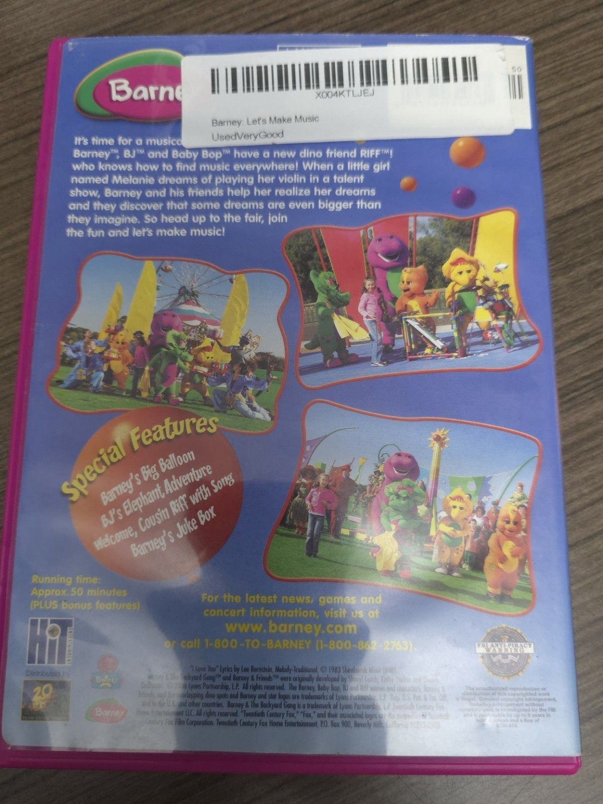 Barney DVD: Let's Make Music - Never Seen On Tv With Baby Bop and BJ Musical 2