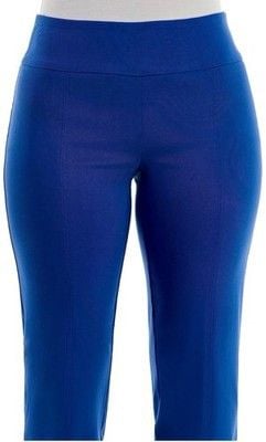 Zac & Rachel Women's Millennium Fabric - Slim Leg Pull-On Pant Blue- Size 14PS 3