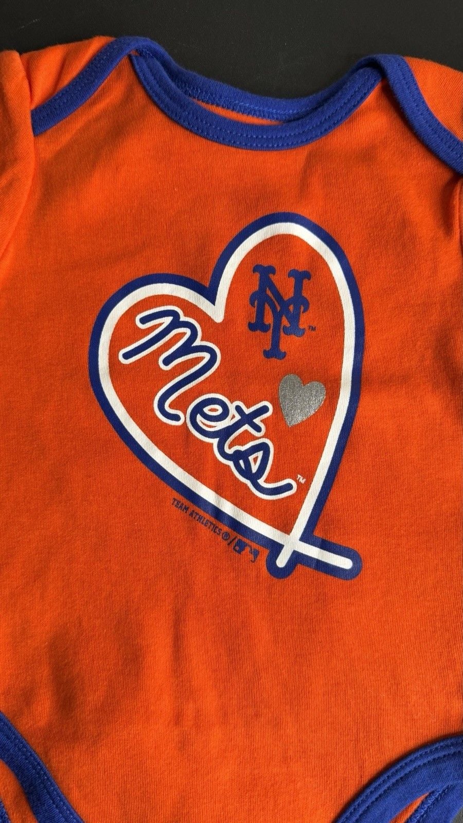 MLB Genuine Merchandise New York Mets Logo Bodysuit 3-Piece Set 0-3M 7
