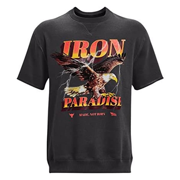 Under Armour Men's Project Rock Graphic Cutoff Relaxed Short Sleeve Shirt Top