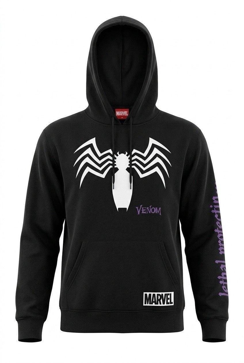 Marvel Venom Men's Black Graphic Hoodie Size XL NEW Free Shipping 1