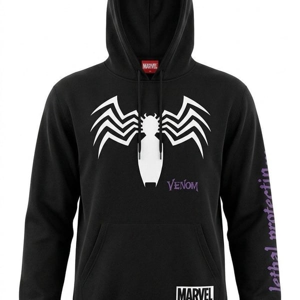 Marvel Venom Men's Black Graphic Hoodie Size XL NEW Free Shipping