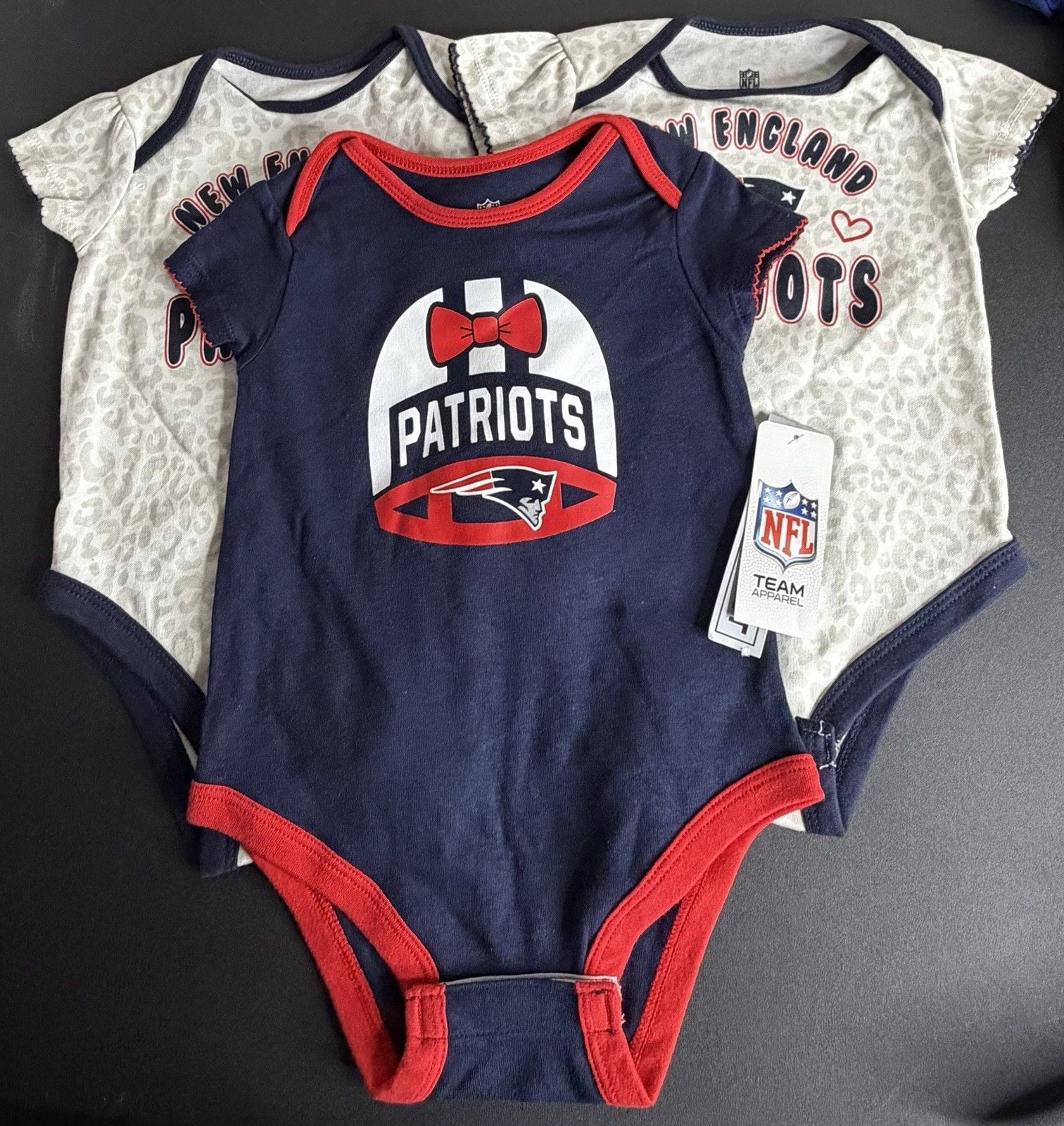 NFL Team Apparel New England Patriots infant 3-piece bodysuit set 5