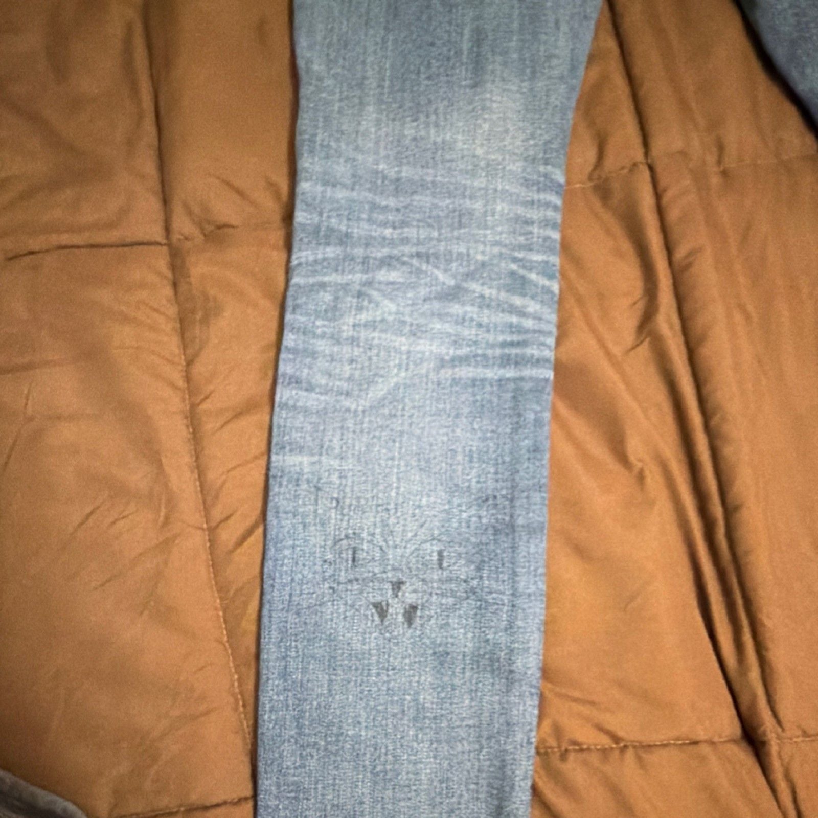 American Eagle Outfitters Women's Blue Distressed Patch Jegging Stretch Jeans 8