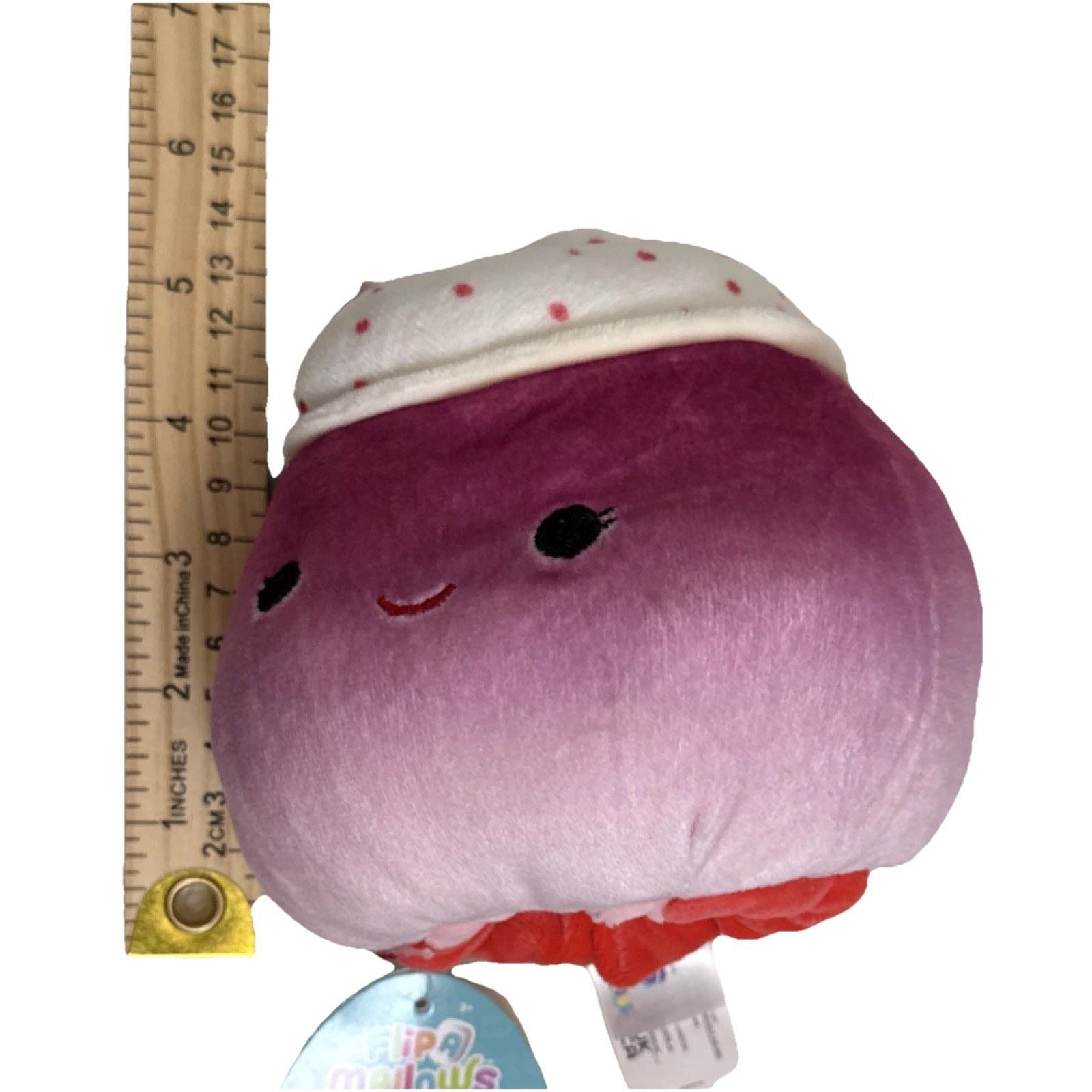 Squishmallows Small Strawberry Scarlet Cinnamon Plush Doll Reversible 7