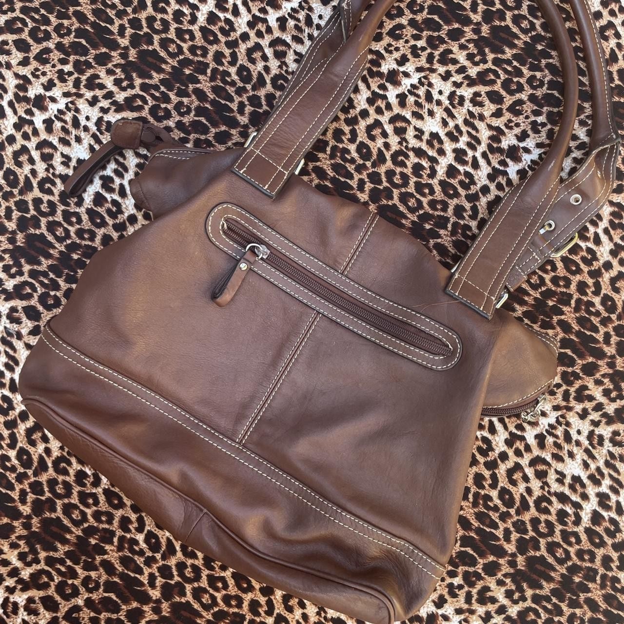 Franco Sarto brown leather handbag 7