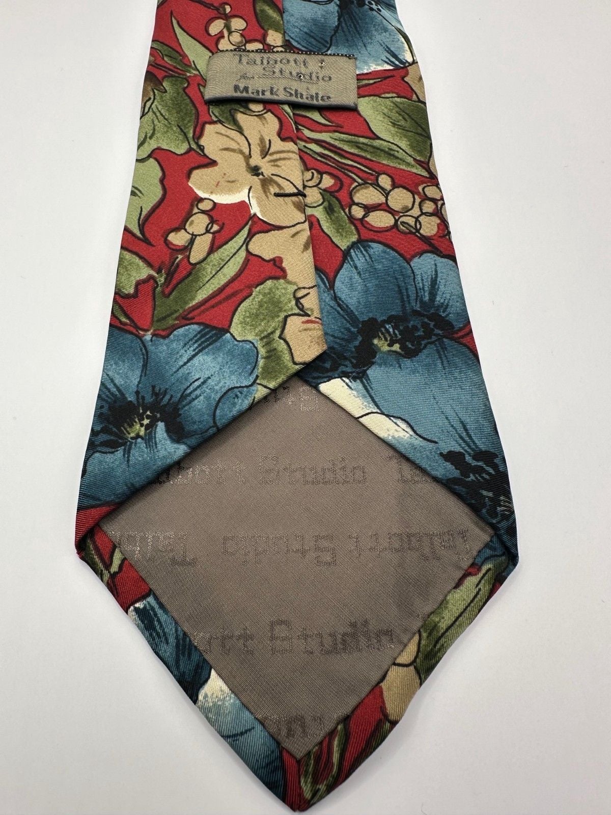 Robert Talbott Studio x Mark Shale Red Tropical Floral Silk Tie – Handmade USA 2