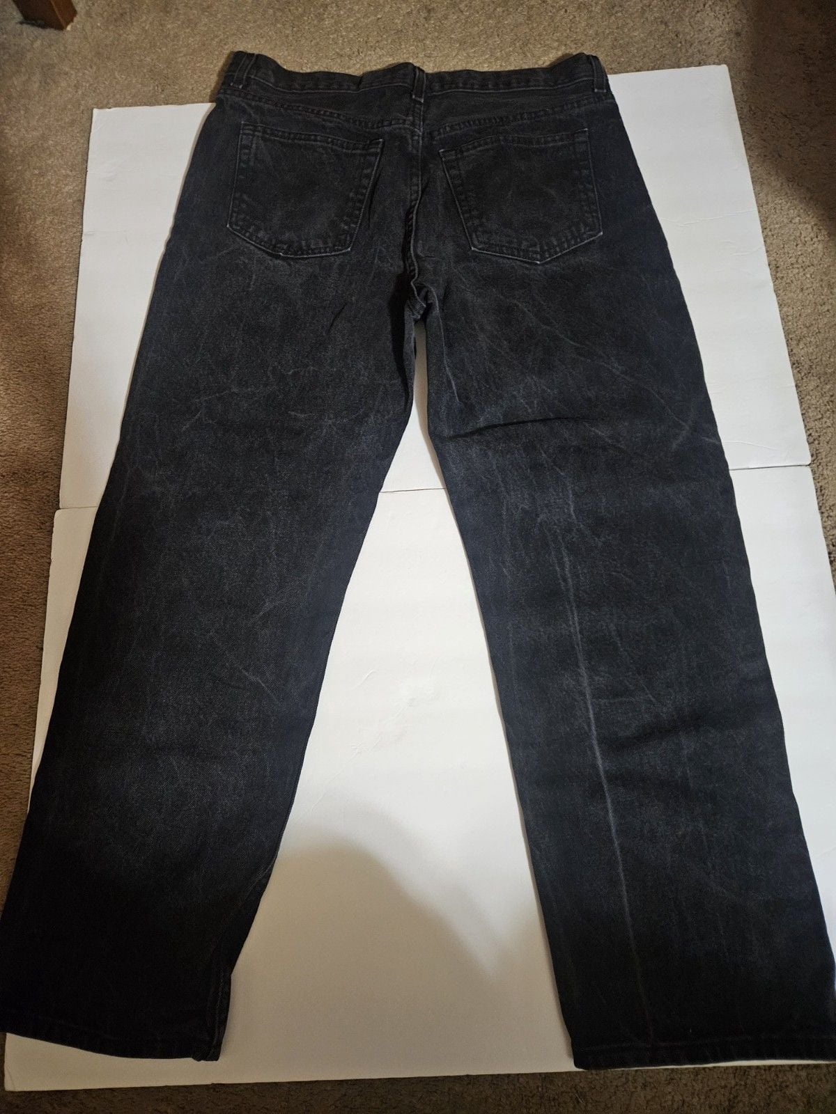 George Men's Classic Straight Leg Black Jeans 34 X 29 3
