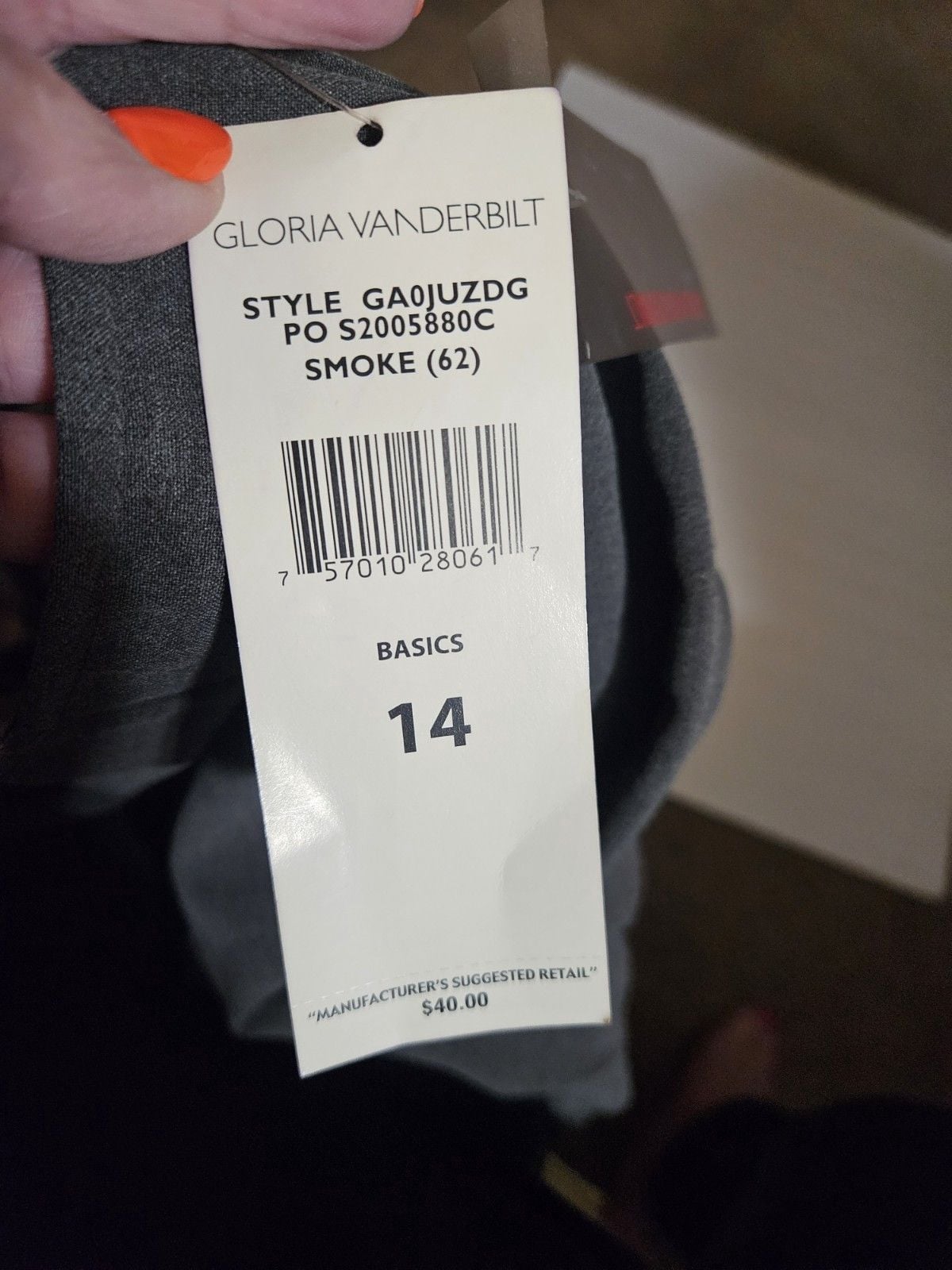 Gloria Vanderbilt Dress Pants Gray 14 7