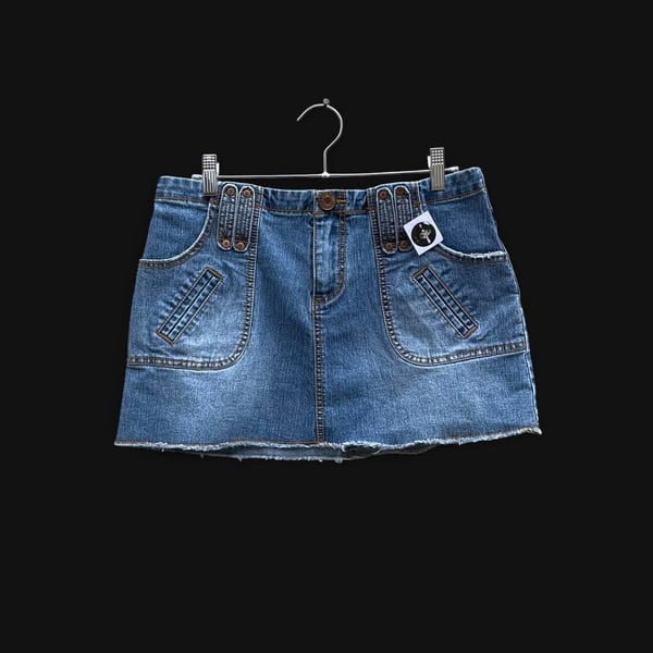 2000s denim mini skirt 