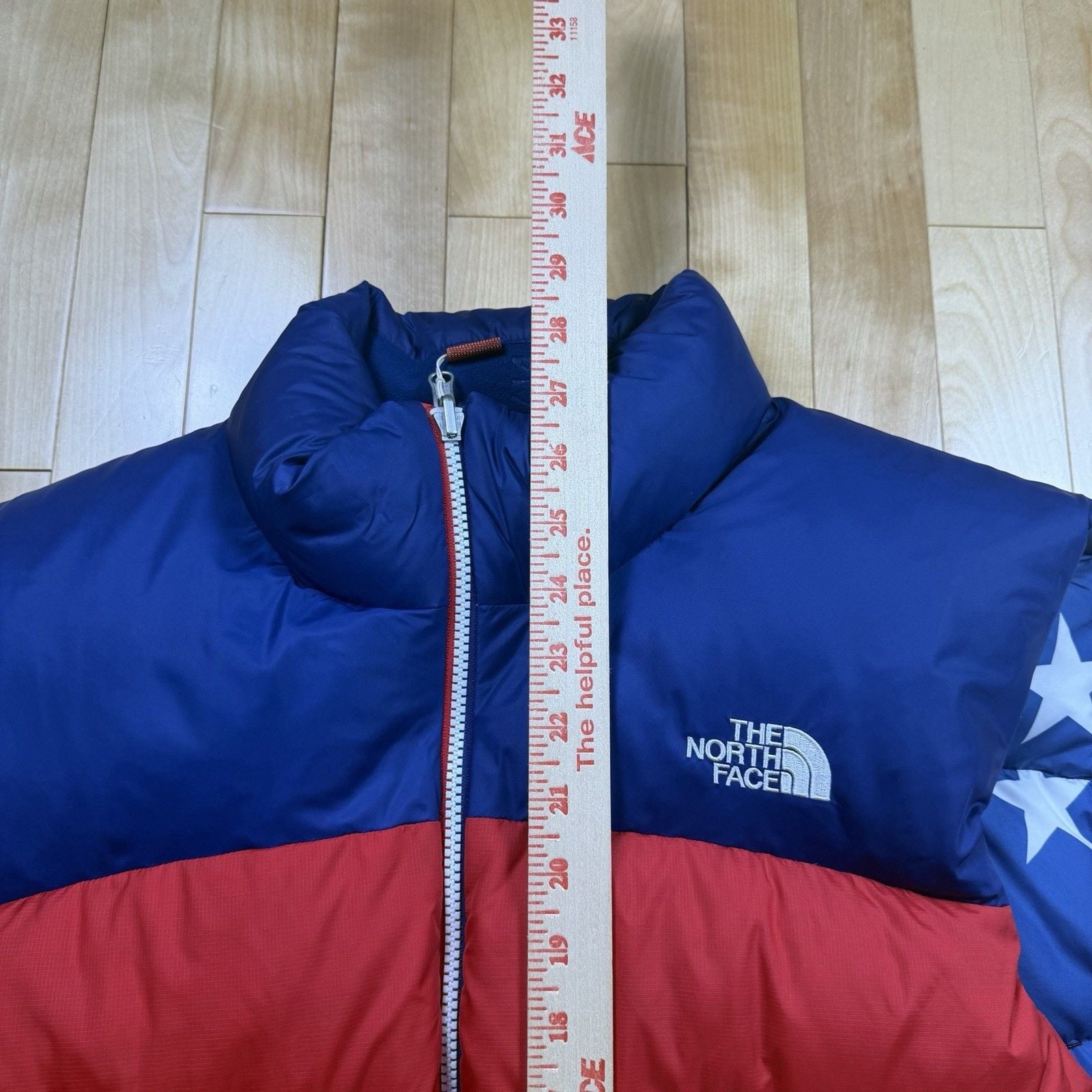 The North Face RU14 2014 Sochi Olympics 700 Down Vest Mens L USA Stars Rare 14