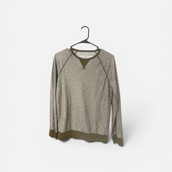 Mossimo Supply Co. Mens Crew Neck , Olive Green Athletic Fit Pullover Size S/P-0014