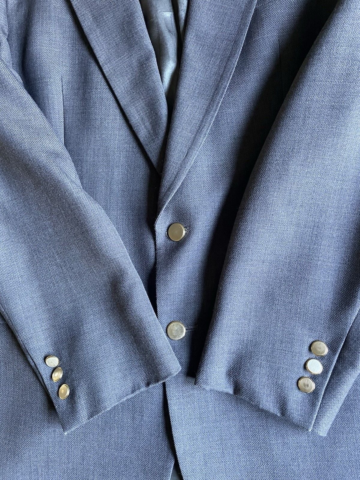 Vintage Christian Dior Monsieur Blazer Mens 44R Gray 80s 90s Suit Jacket Golden 3