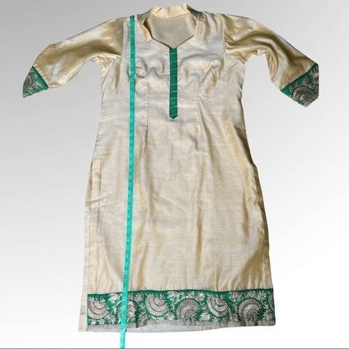 Indian/Punjabi Gold With Green Salwar Kameez 3pc Suit 9