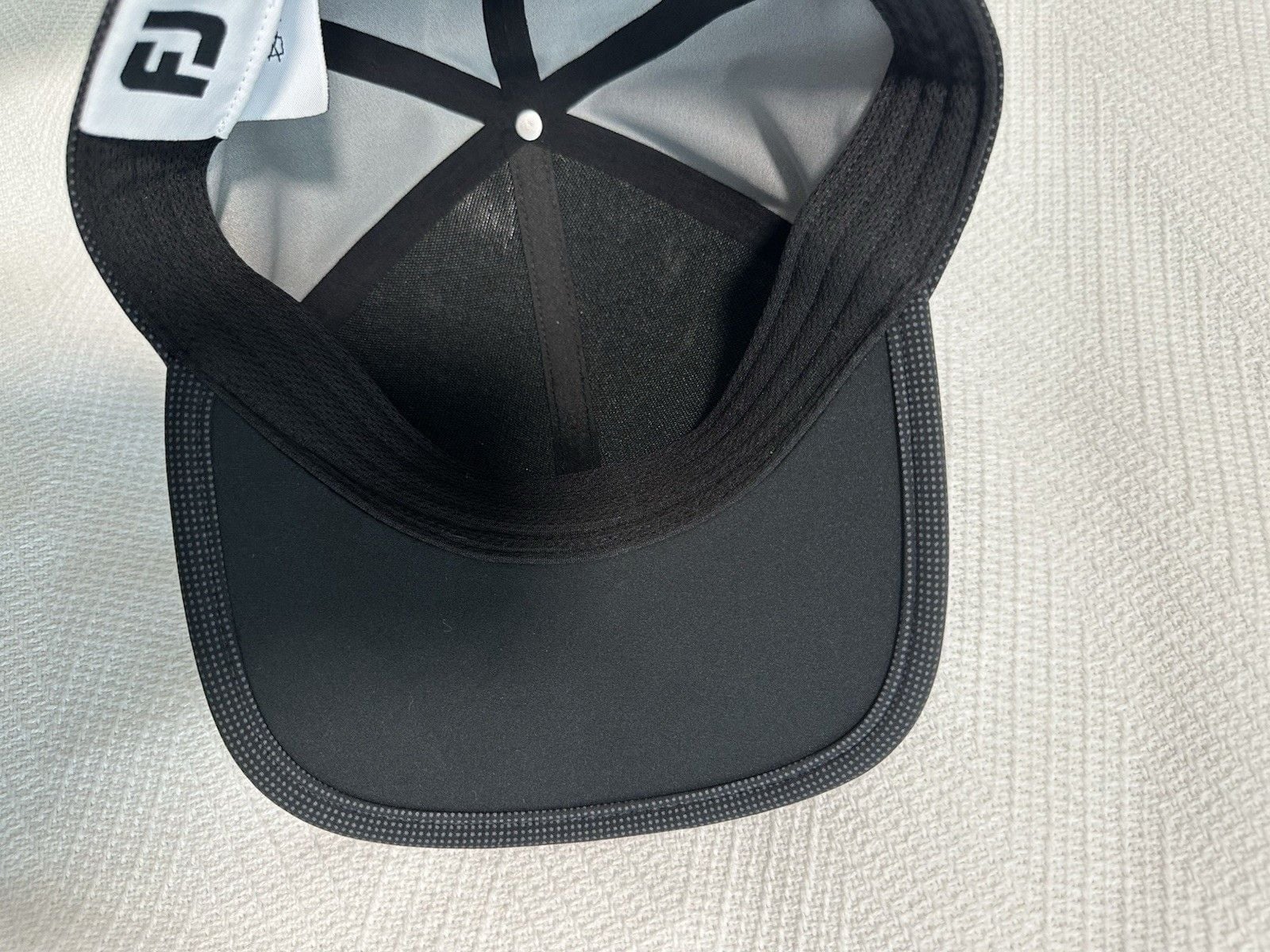 FootJoy Hydro Series Black Cap Golf Hat Adjustable Strap Back 8