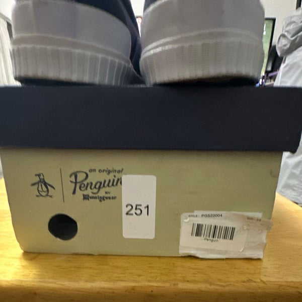 Original Penguin Men's Slip-On Canvas Shoes Blue/White US 13 M PGS22004