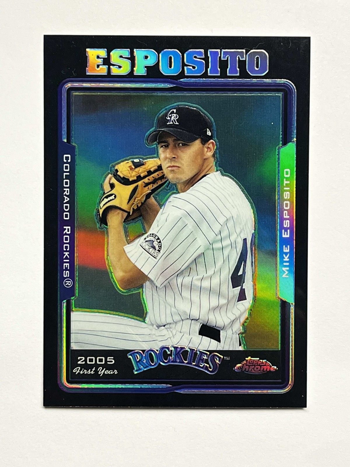 2005 Topps Chrome Mike Esposito #UH158 Black Refractor /250 Colorado Rockies 1