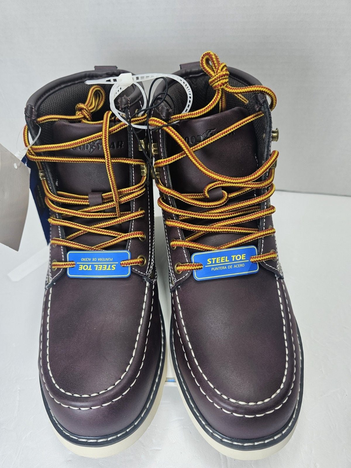 Goodyear Chesapeake-ST Steel Toe Work Boots Wine Men's 7.5M GY214410 New 7