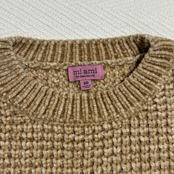 Francesca's Mi Ami Women's Sweater Brown Crop Size XS