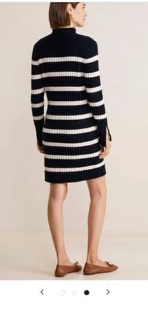 NWT Vineyard Vines Women's Roll Neck Stripe Sweater Dress Size L Merino Wool $248 11