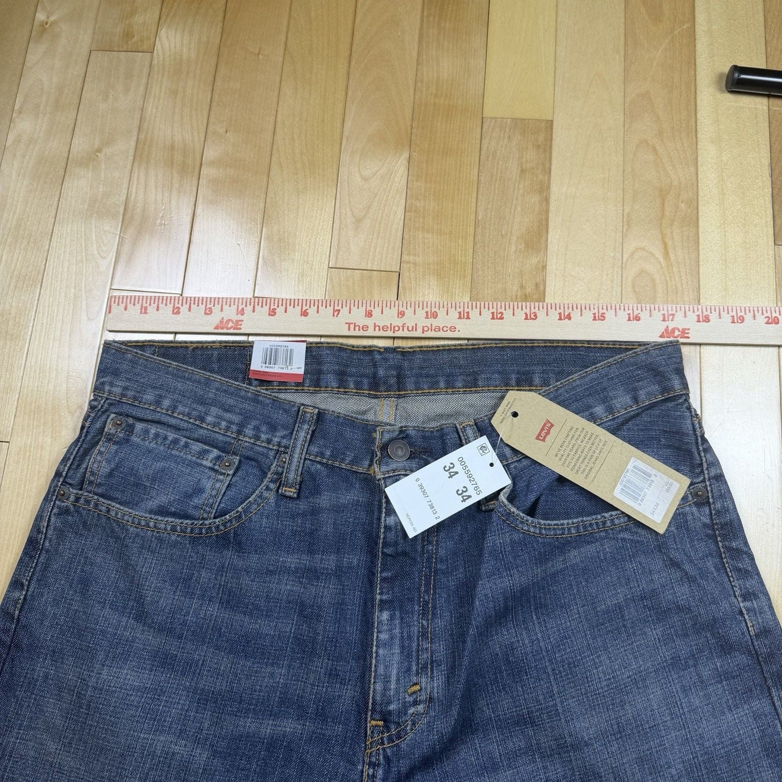 Levi’s 559 Jeans Mens 34x34 Relaxed Straight Dark Wash Denim NWT 00559-2765 8