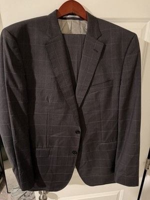 Harry Rosen Baumler Men's Suit 2 Piece Gray Lanificio Metalizzato 1