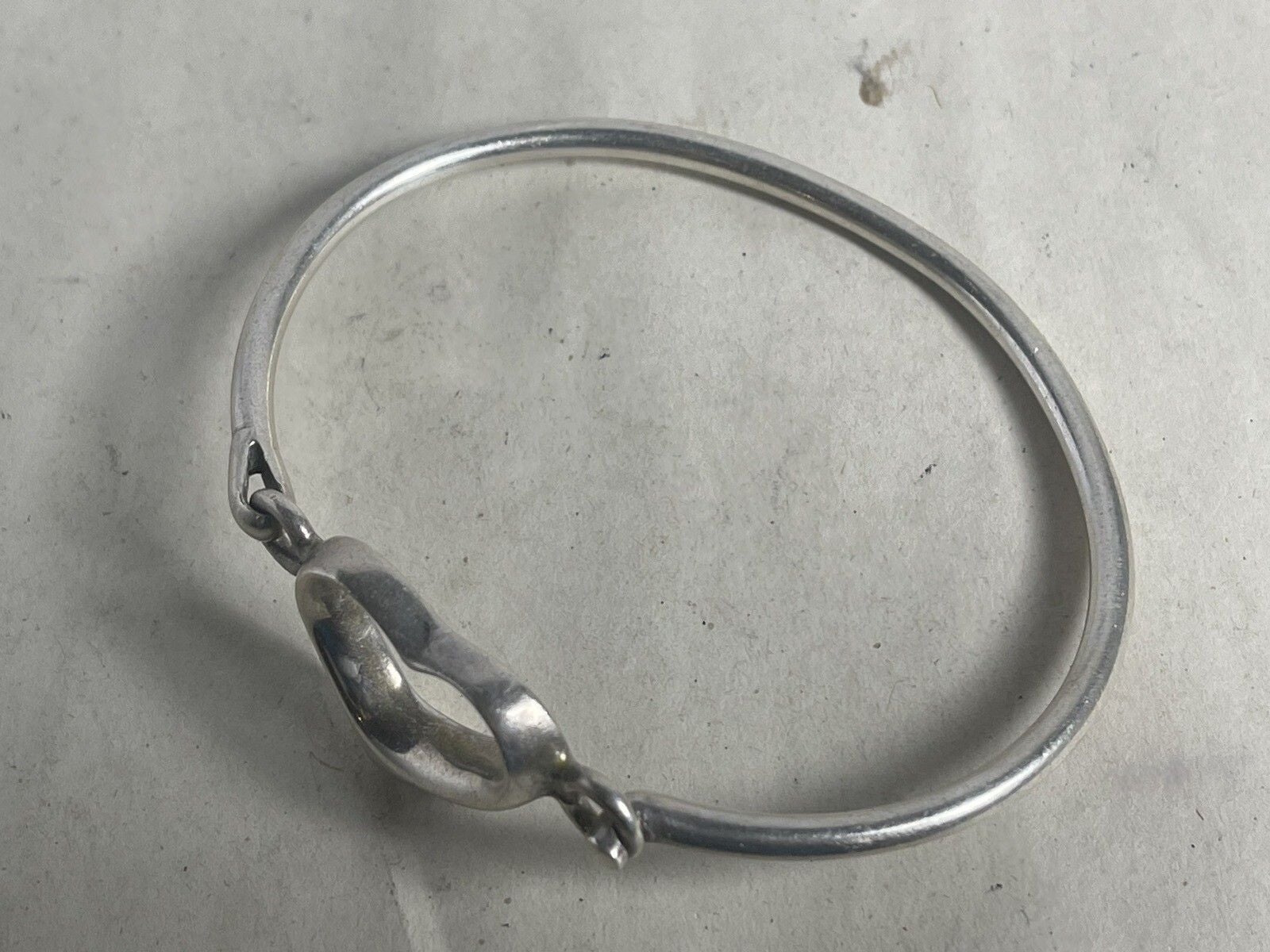 Native Southwestern Sterling Open Heart Bangle Cuff Bracelet Sterling Silver 925 5