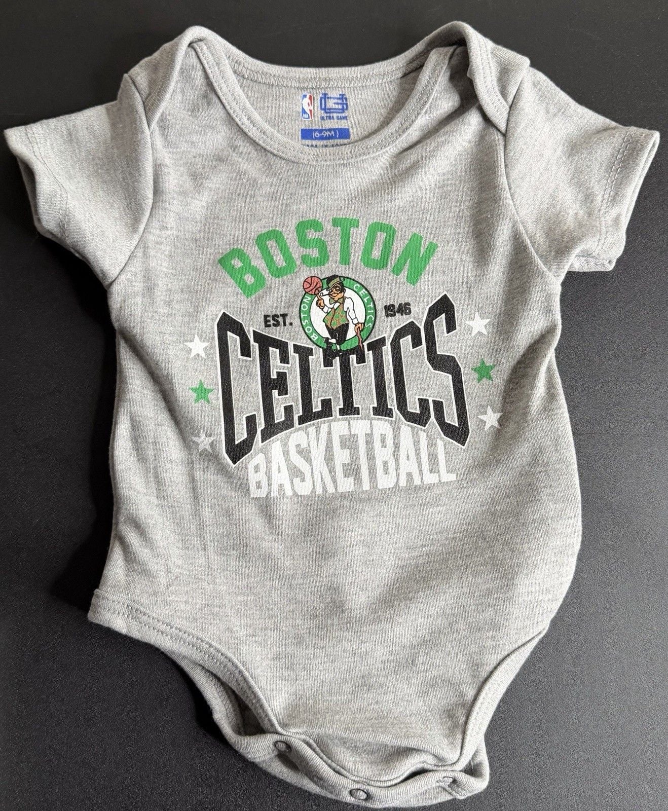 Ultra Game Boston Celtics NBA 3pc Baby Bodysuit Set 6-9M 6