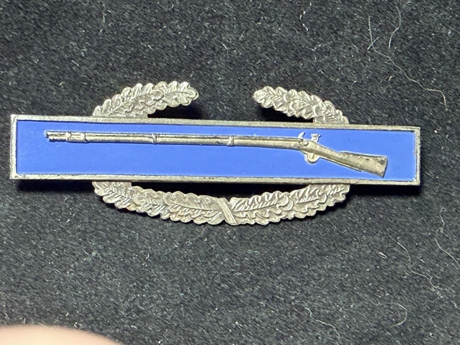 Vtg WWII US Army Combat Infantryman Badge CIB Sterling Silver Enamel Full Size 4