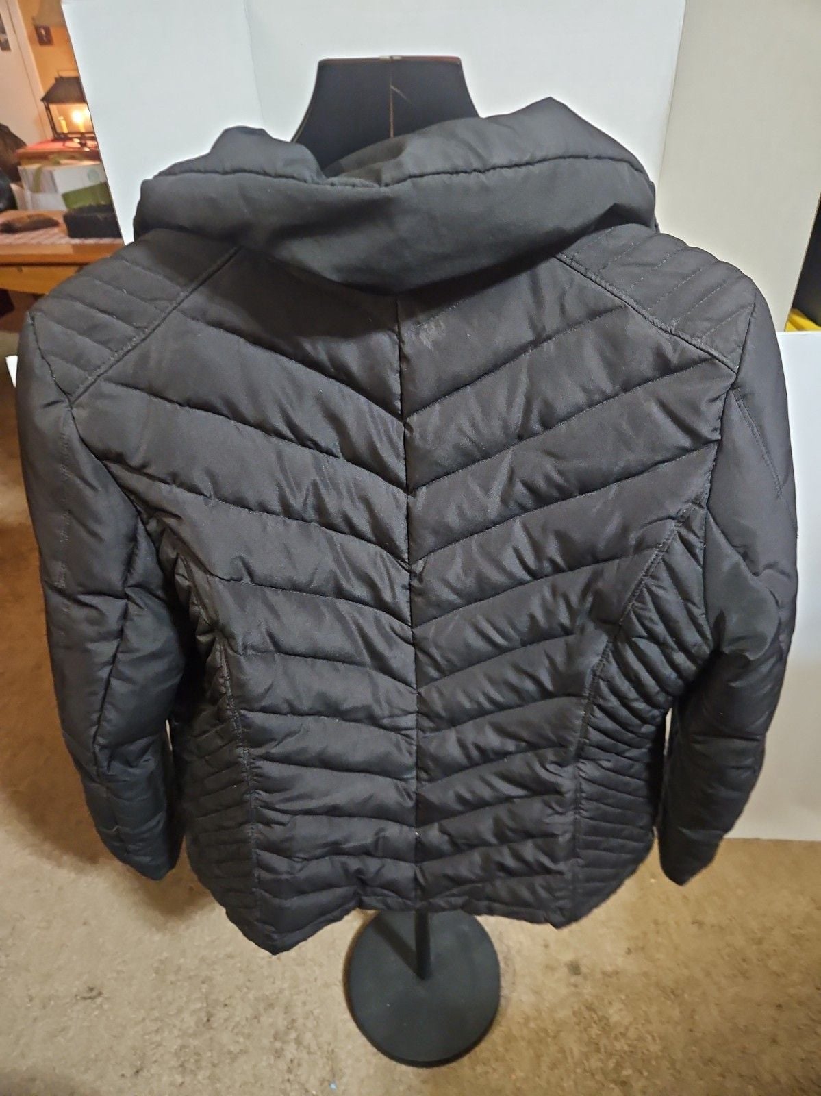 Kenneth Cole Reaction Womens Quilted Puffer Jacket M 3